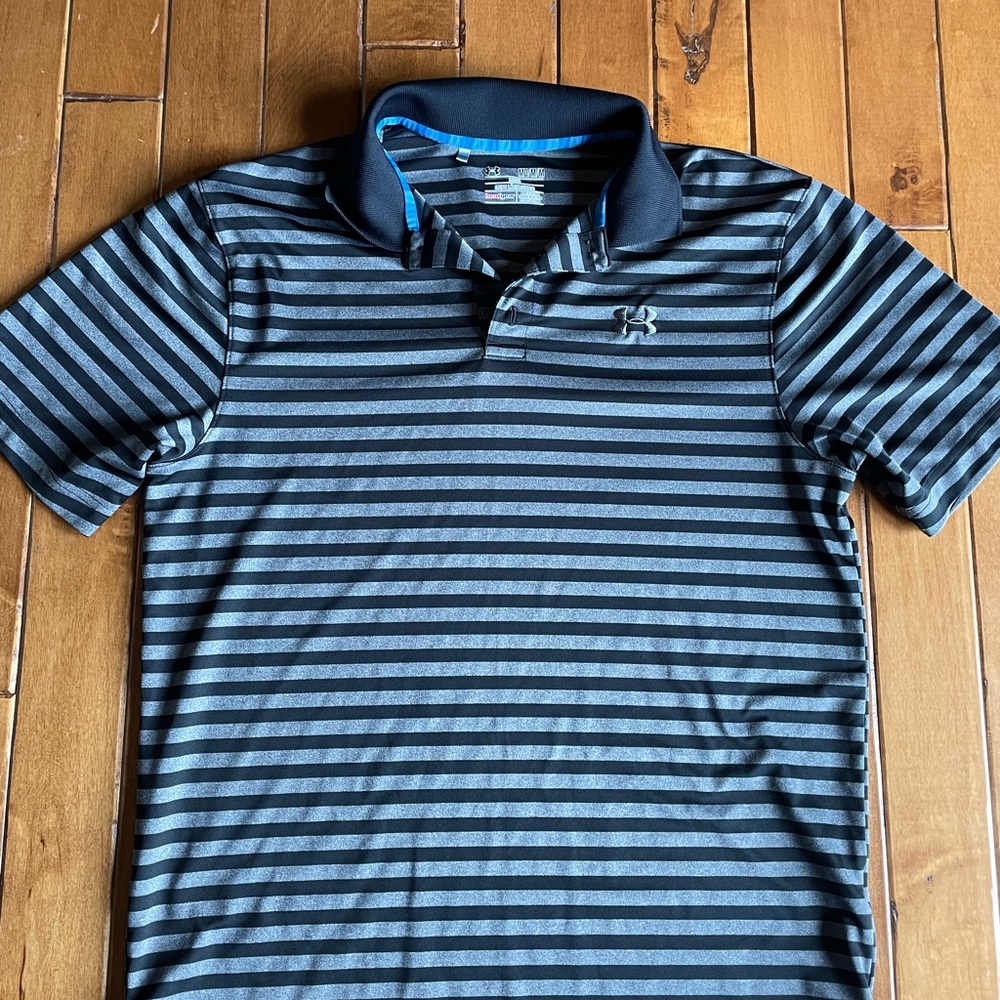Lot of (4) Under Armour Medium Polo Stretch Fit